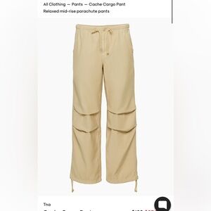 Aritzia Tan Cargo Pants